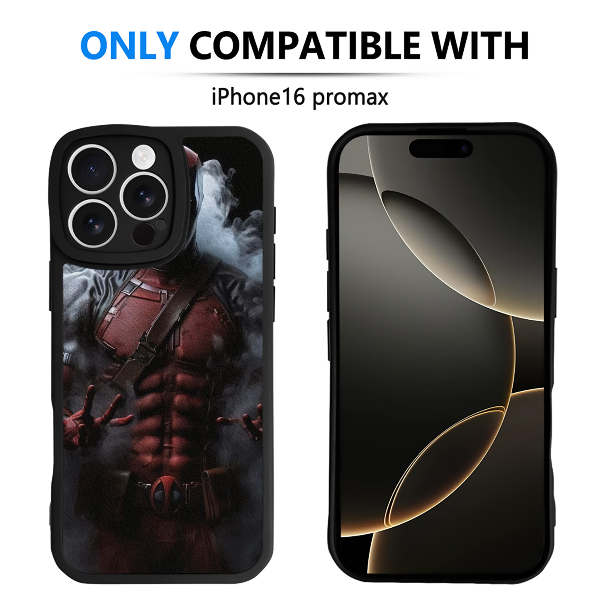 （画像用） Deadpool デッドプール 【iPhone 16シリーズ対応】シリコンスマホケース（レザー調） 材質：シリコン